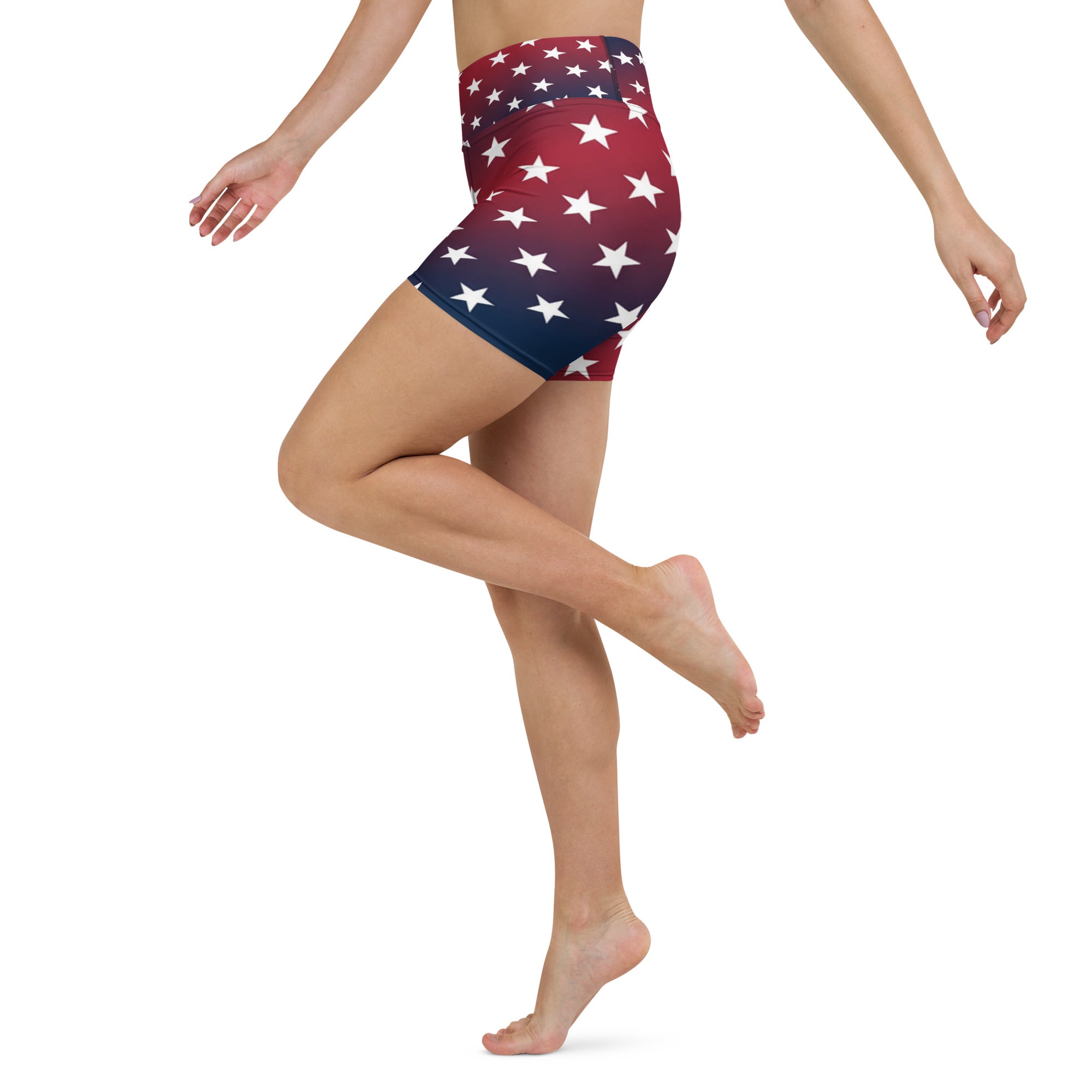 American Sunset Yoga Shorts | GearBunch