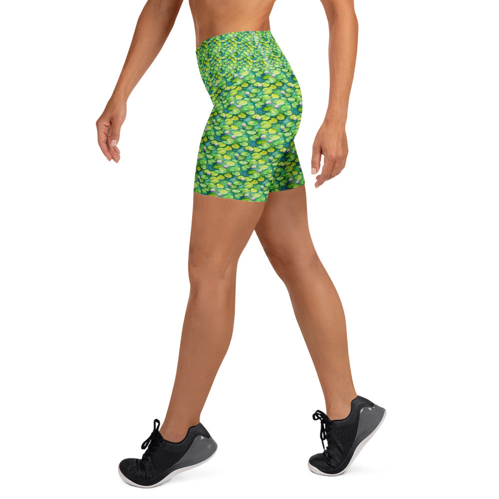 Monet Water Lilies Yoga Shorts | GearBunch