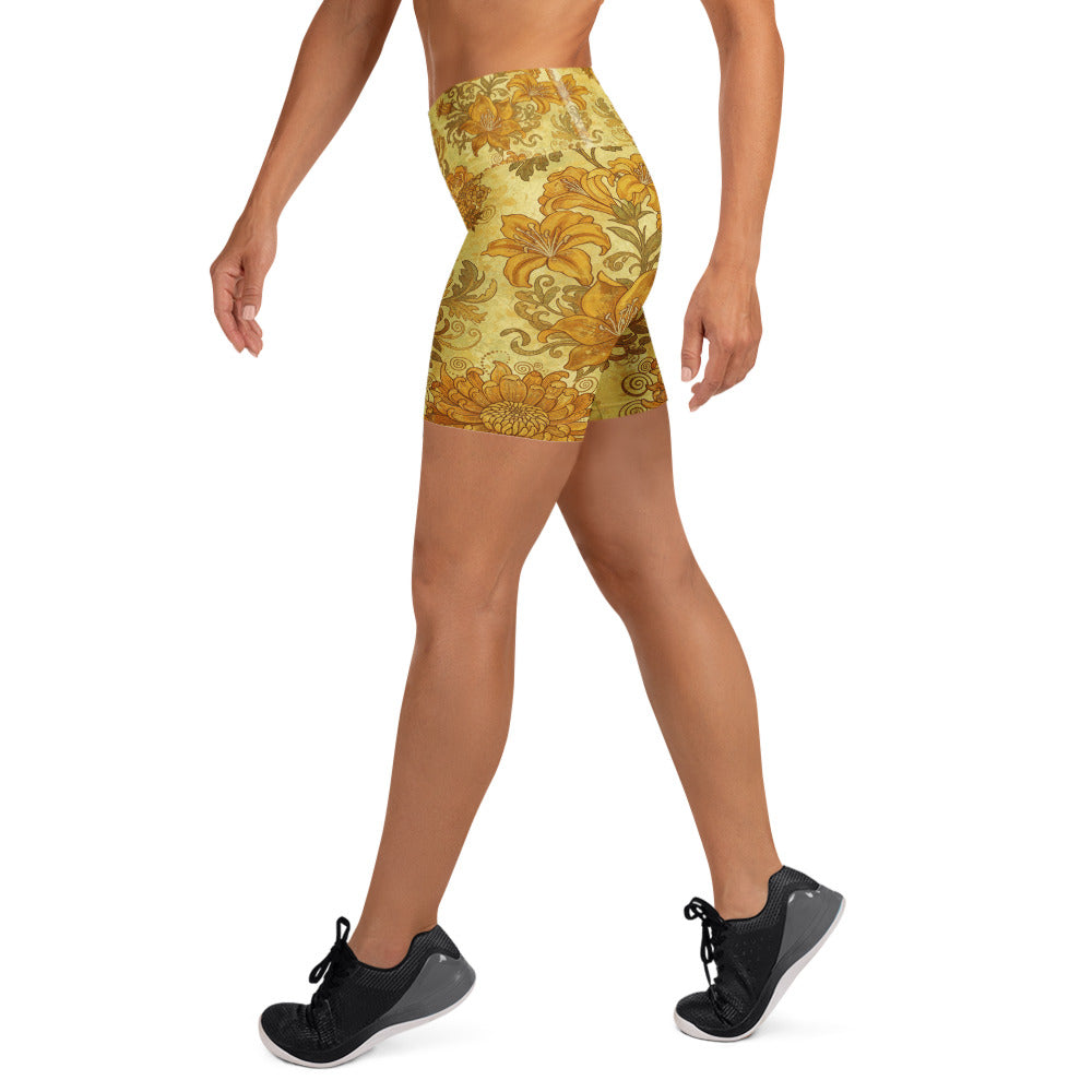 Gustav Klimt Garden Yoga Shorts | GearBunch