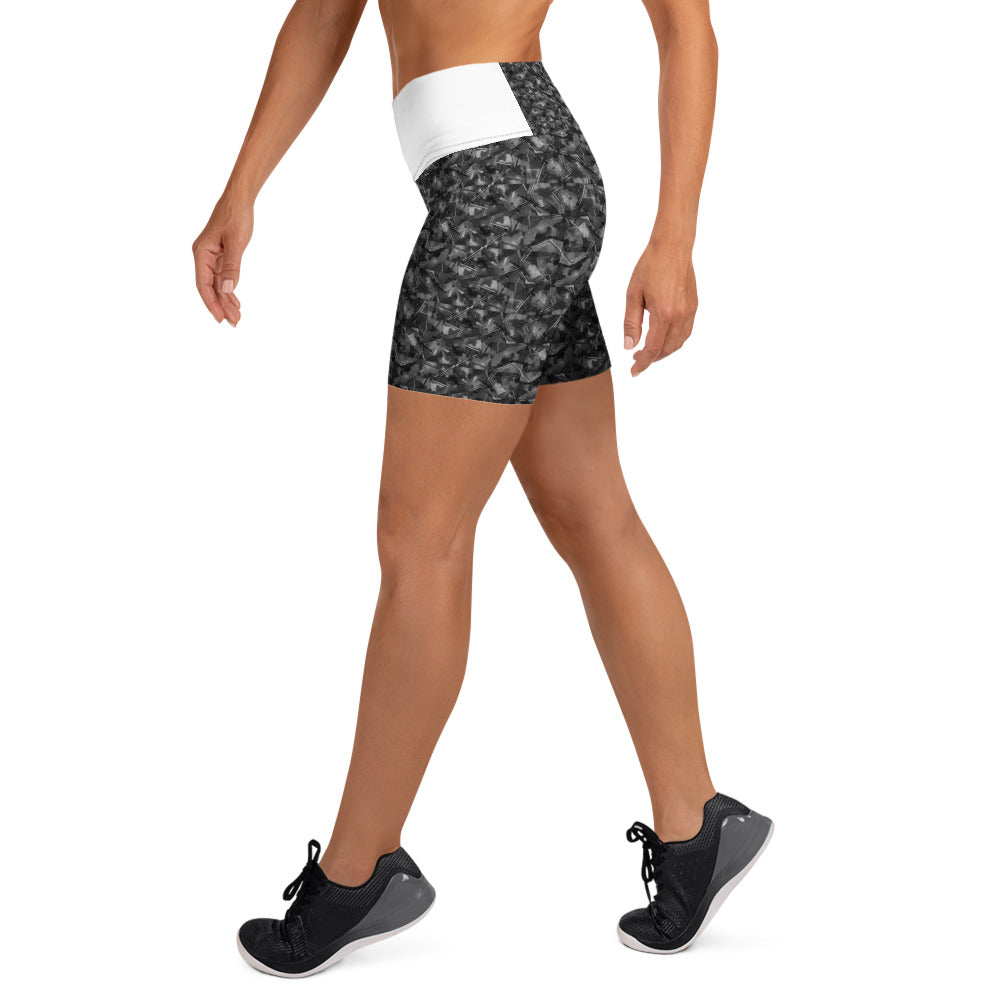 Out Game Abstract Yoga Shorts | GearBunch