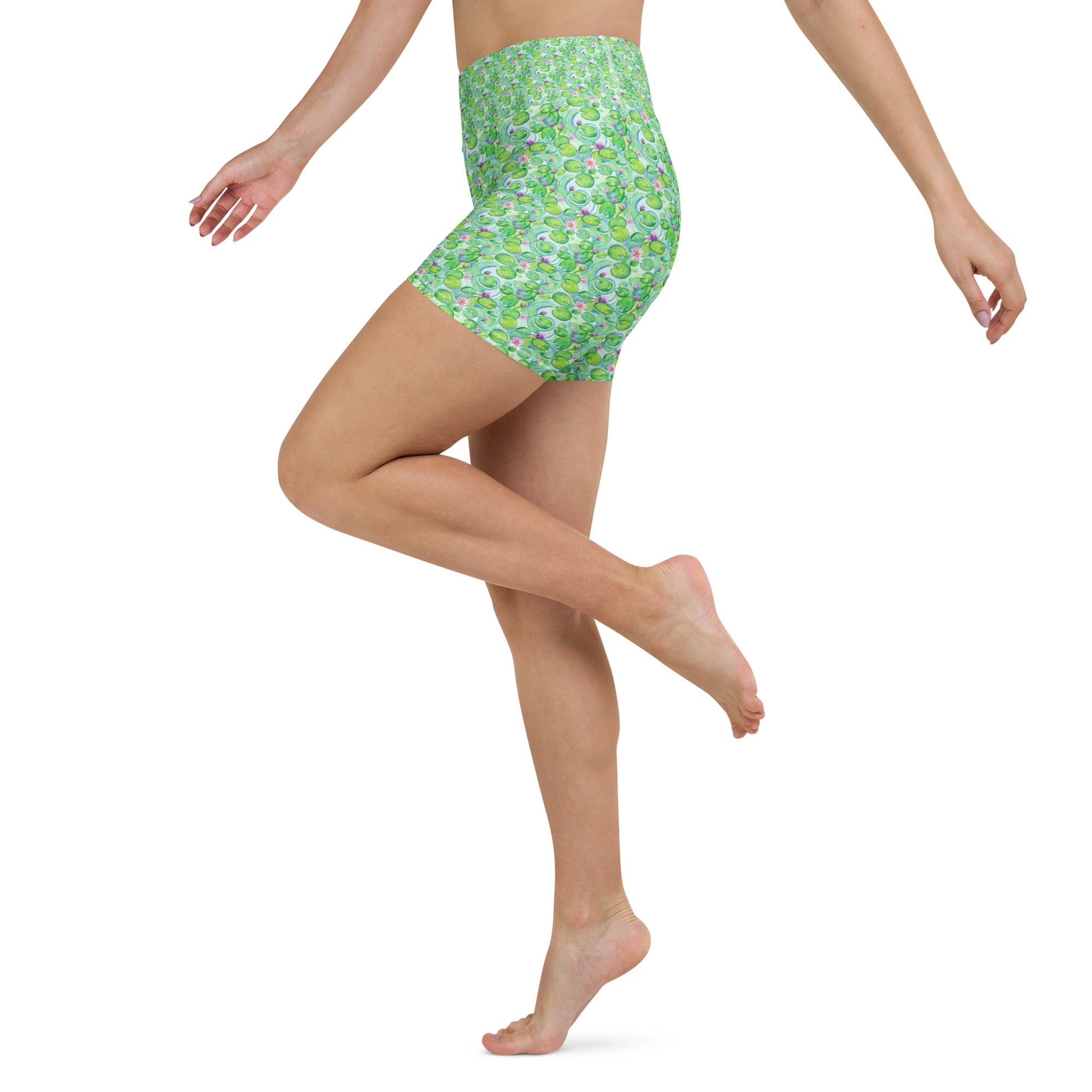 Claude Monet Water Lilies Yoga Shorts | GearBunch