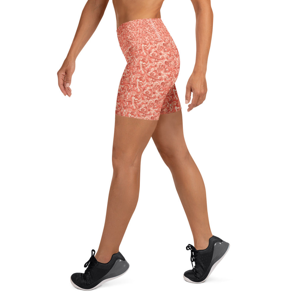 Distorted Cowboy Landscape Yoga Shorts | GearBunch