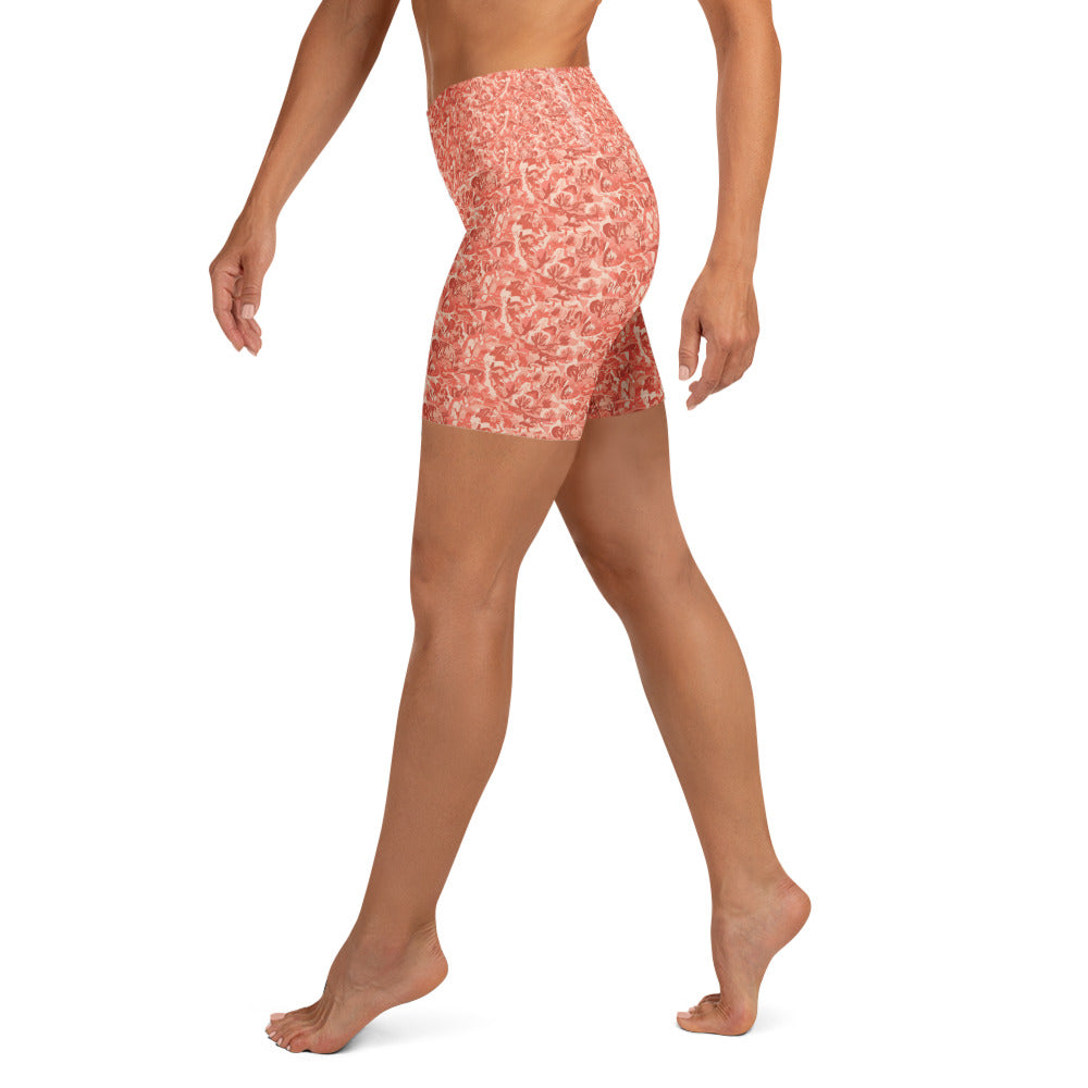 Distorted Cowboy Landscape Yoga Shorts | GearBunch