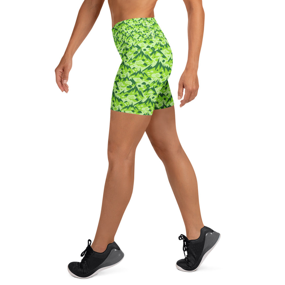 Dragon Mountain Hills Yoga Shorts | GearBunch