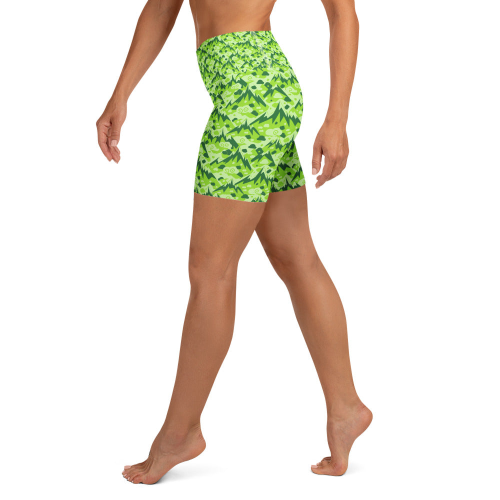 Dragon Mountain Hills Yoga Shorts | GearBunch