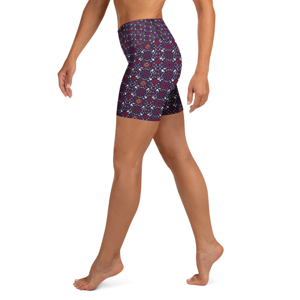 Stained Glass Cathedral Yoga Shorts | GearBunch