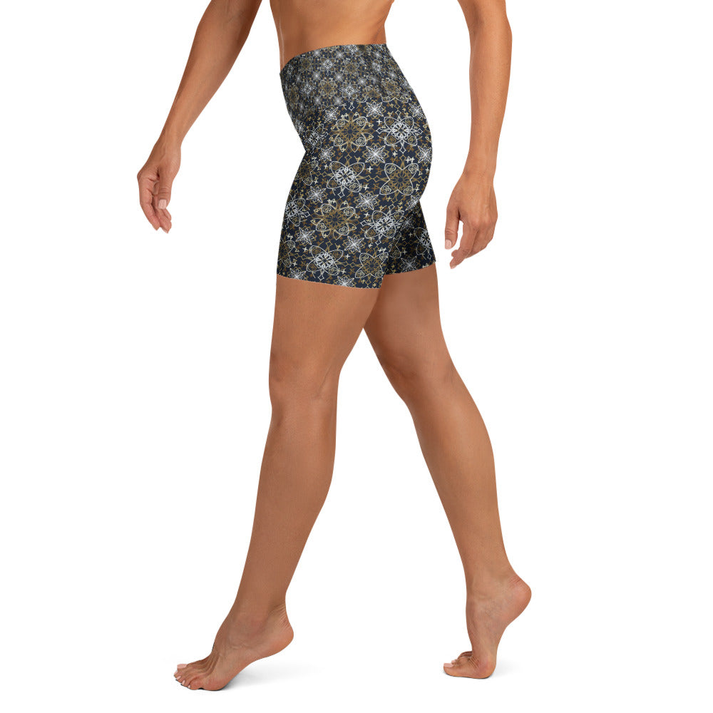 Cross Mandala Yoga Shorts | GearBunch