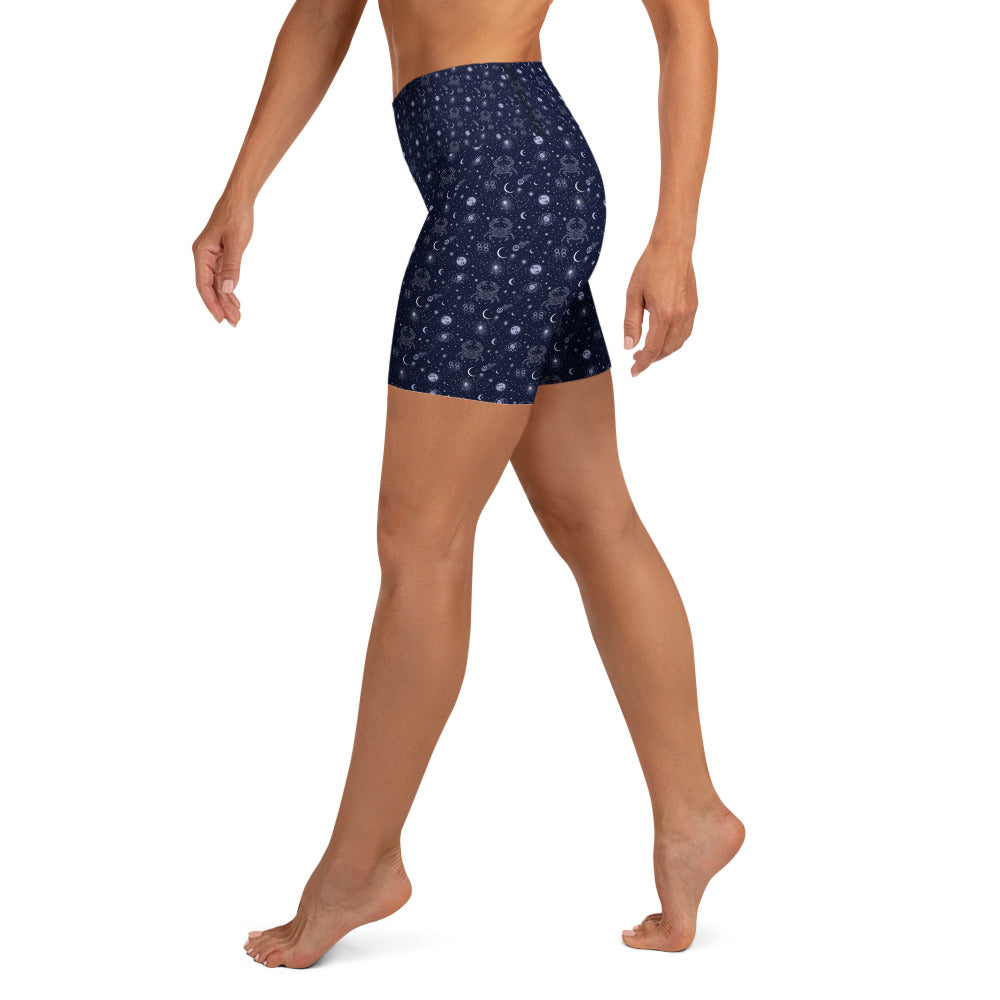 Cancer Celestial Yoga Shorts | GearBunch
