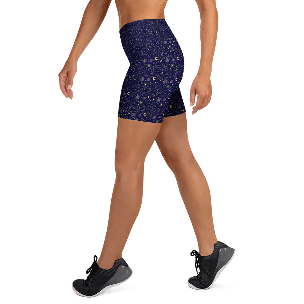 Sagittarius Celestial Yoga Shorts | GearBunch