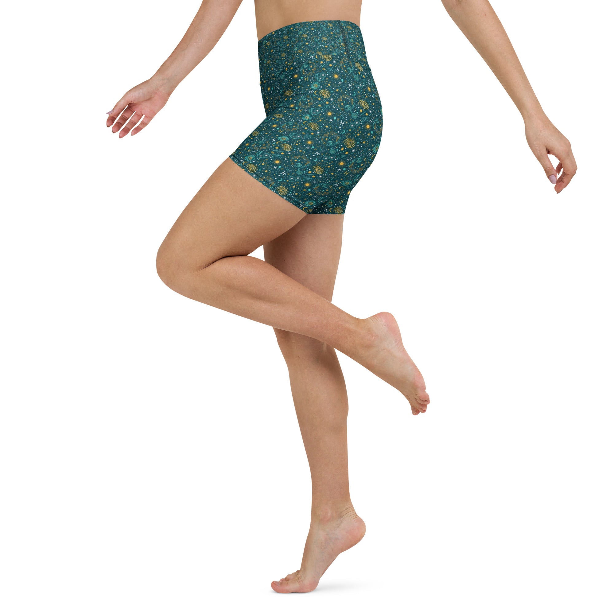Pisces Celestial Yoga Shorts | GearBunch