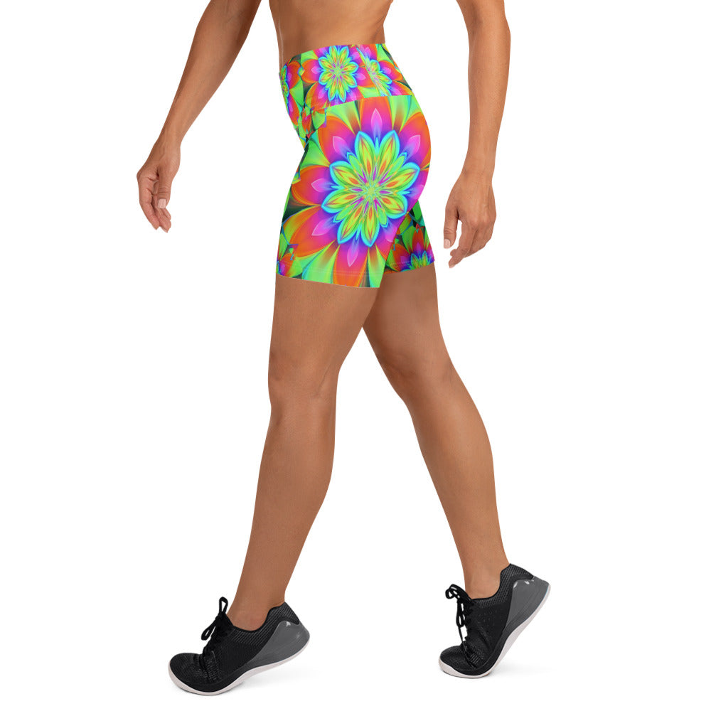 Psychedelic Acid Trip Yoga Shorts | GearBunch