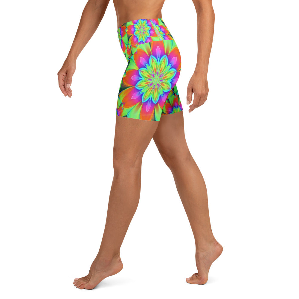 Psychedelic Acid Trip Yoga Shorts | GearBunch