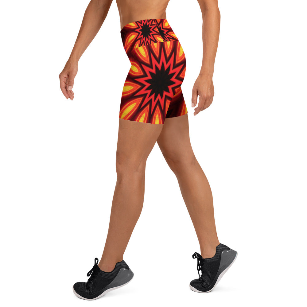 Psychedelic Infrared Yoga Shorts | GearBunch