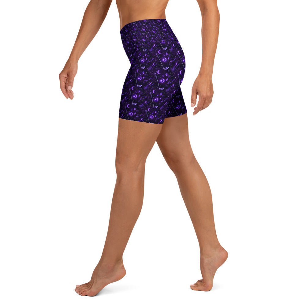 Cosmic Space Golf Yoga Shorts | GearBunch