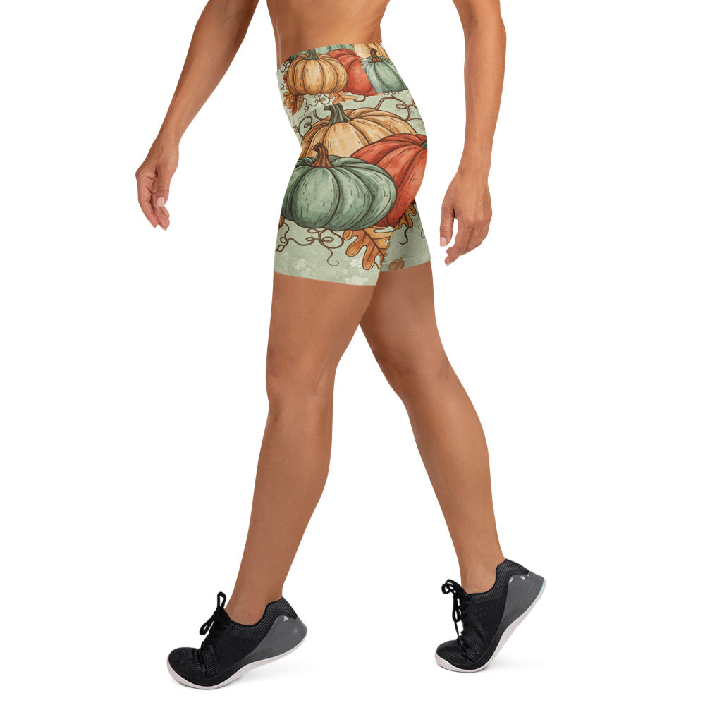 Heirloom Pumpkin Patch Yoga Shorts | GearBunch