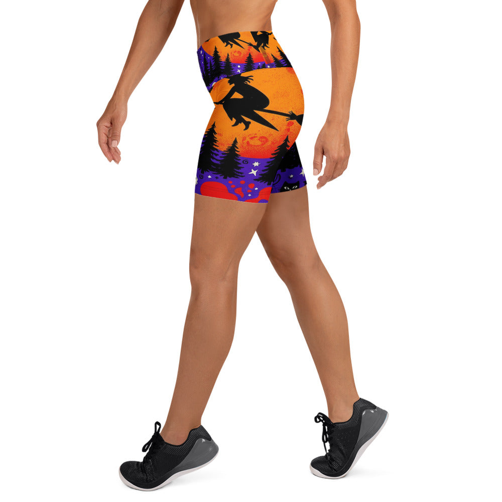 Witching Hour Cauldron Yoga Shorts | GearBunch