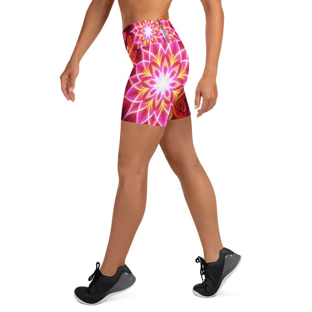 Psychedelic Plasma Core Yoga Shorts | GearBunch