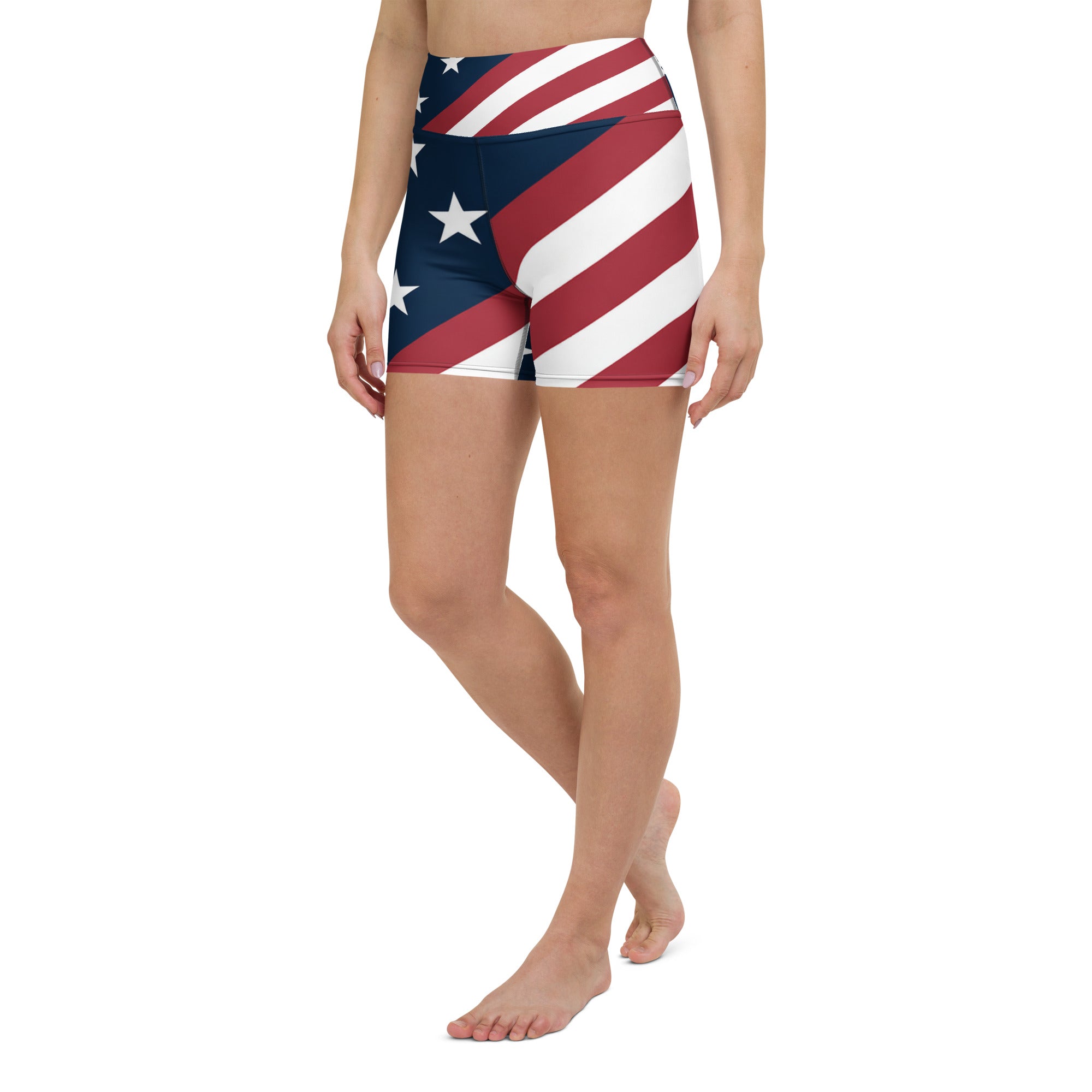 American Stars Diagonal Yoga Shorts | GearBunch