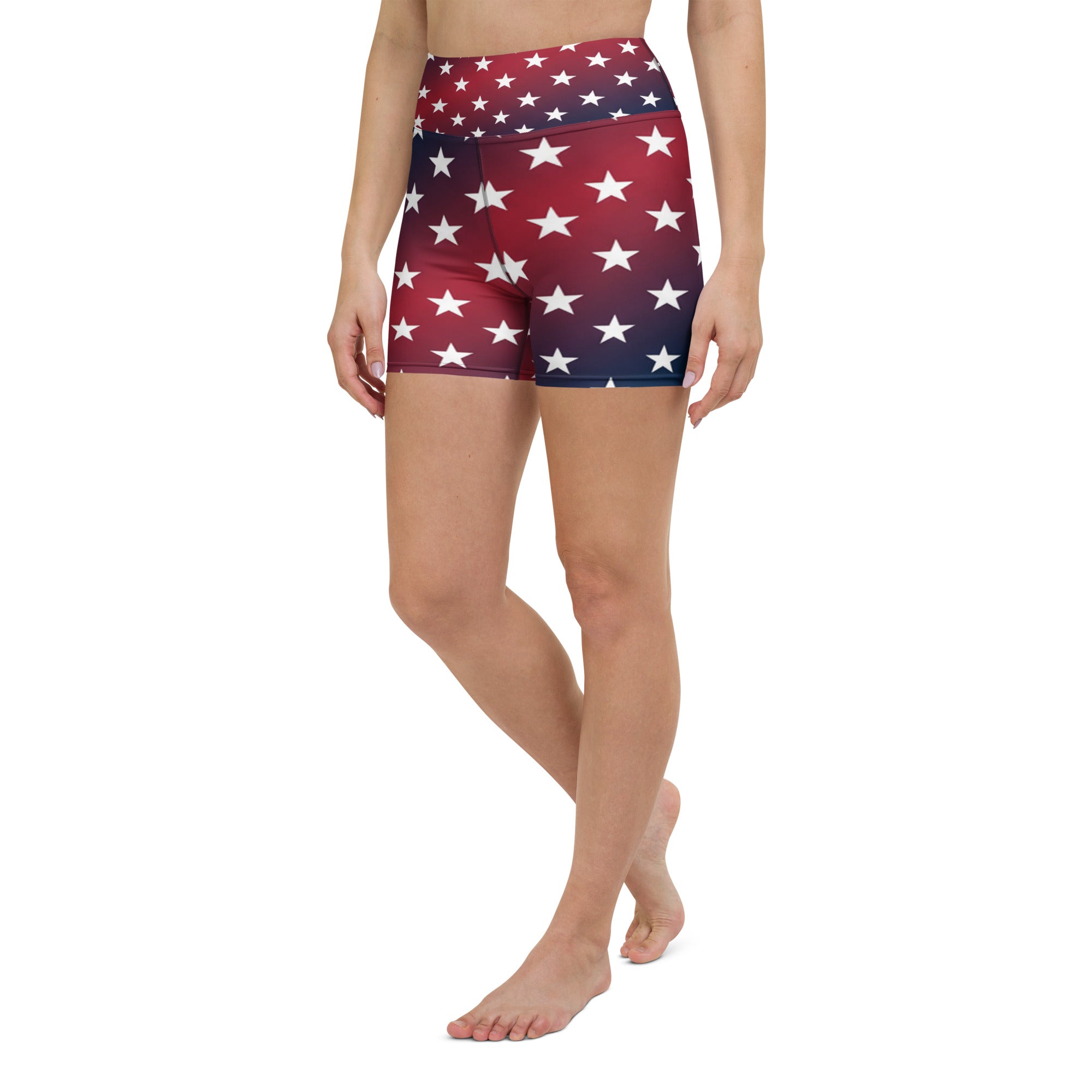 American Sunset Yoga Shorts | GearBunch