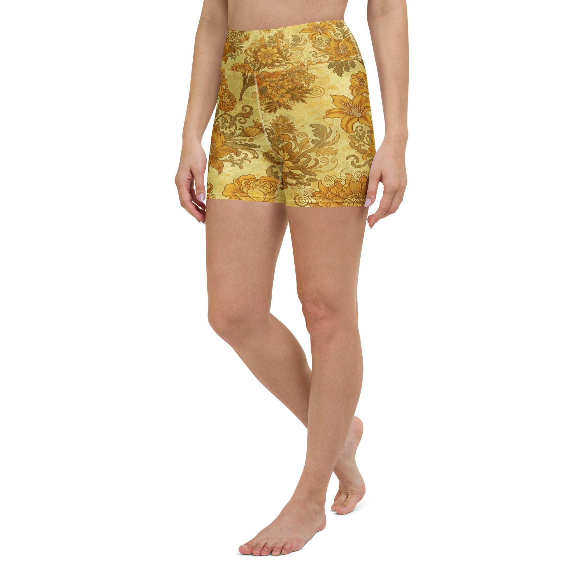 Gustav Klimt Garden Yoga Shorts | GearBunch