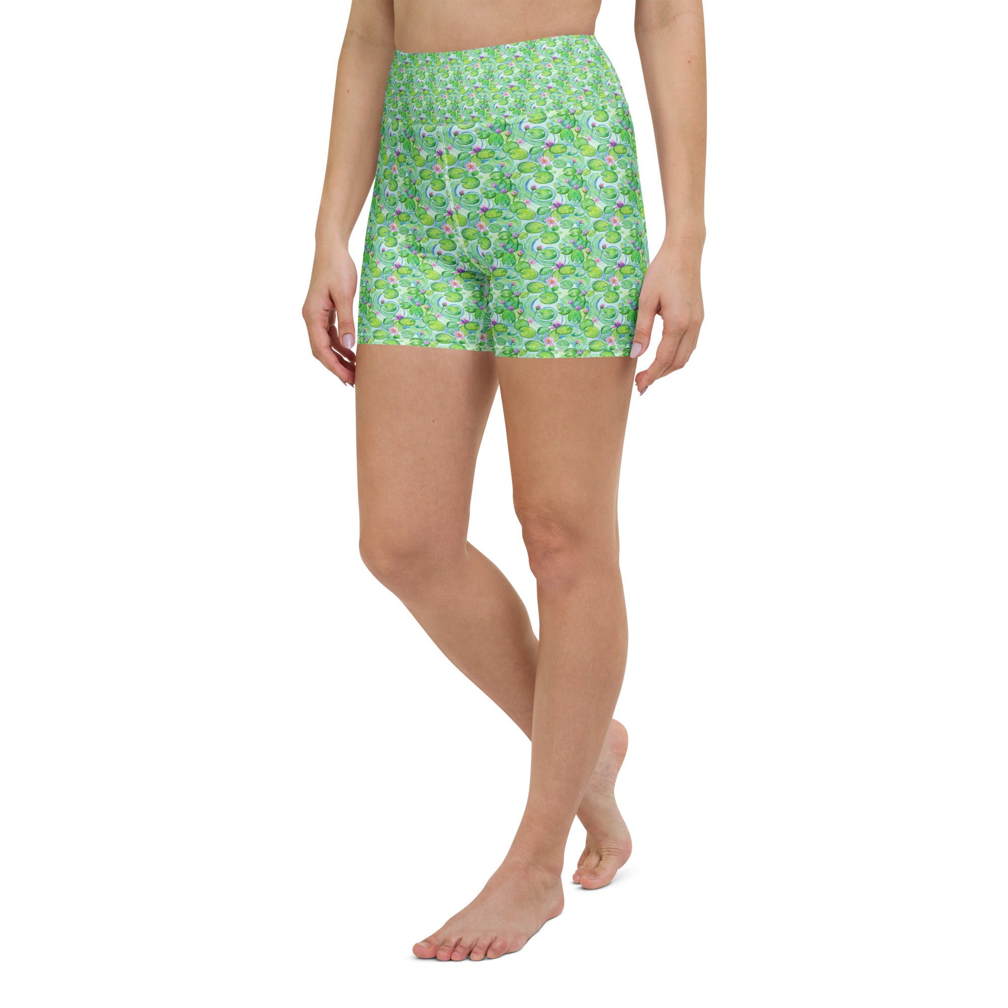 Claude Monet Water Lilies Yoga Shorts | GearBunch