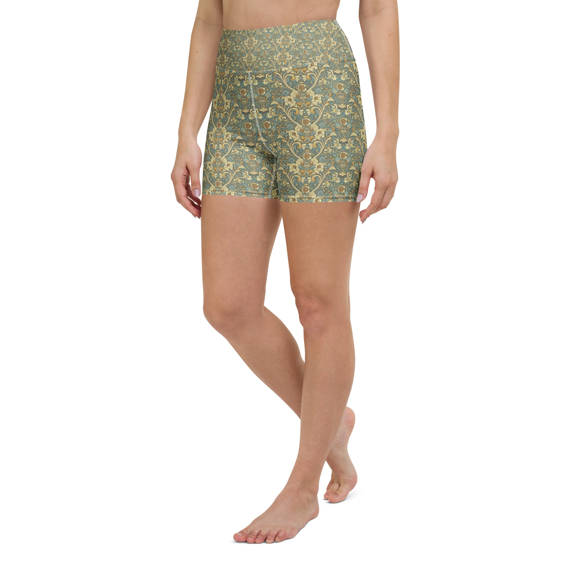 Art Nouveau Fairytale Yoga Shorts | GearBunch