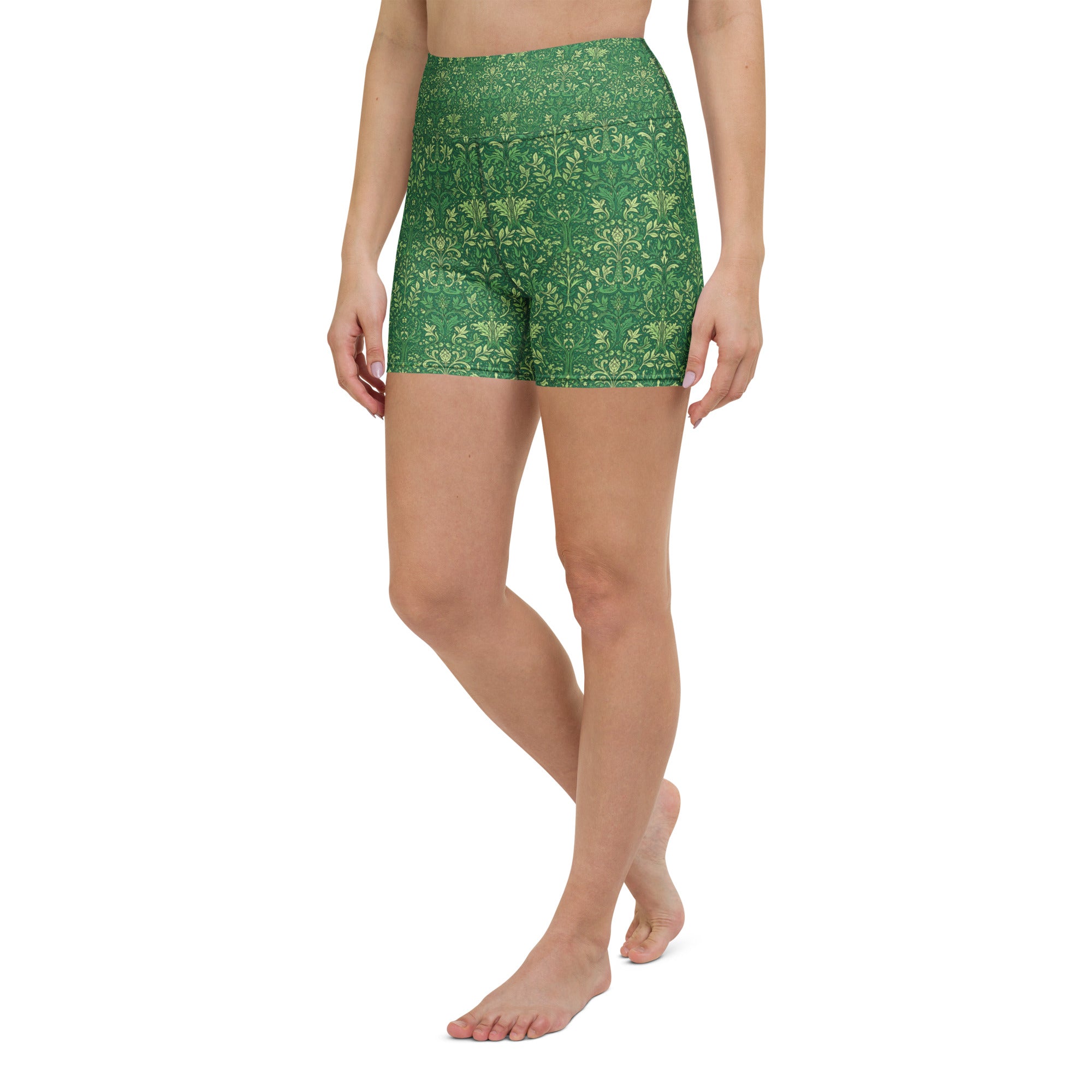 William Morris Tree Yoga Shorts | GearBunch