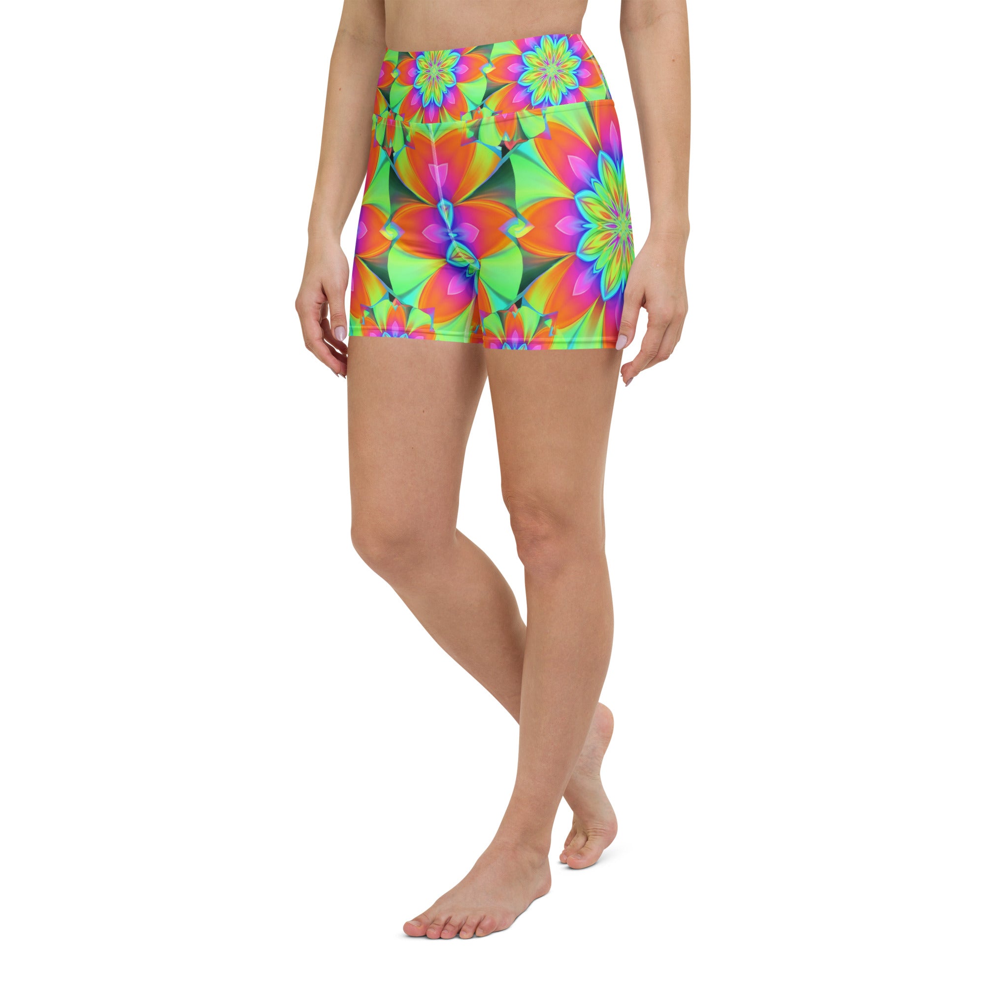 Psychedelic Acid Trip Yoga Shorts | GearBunch