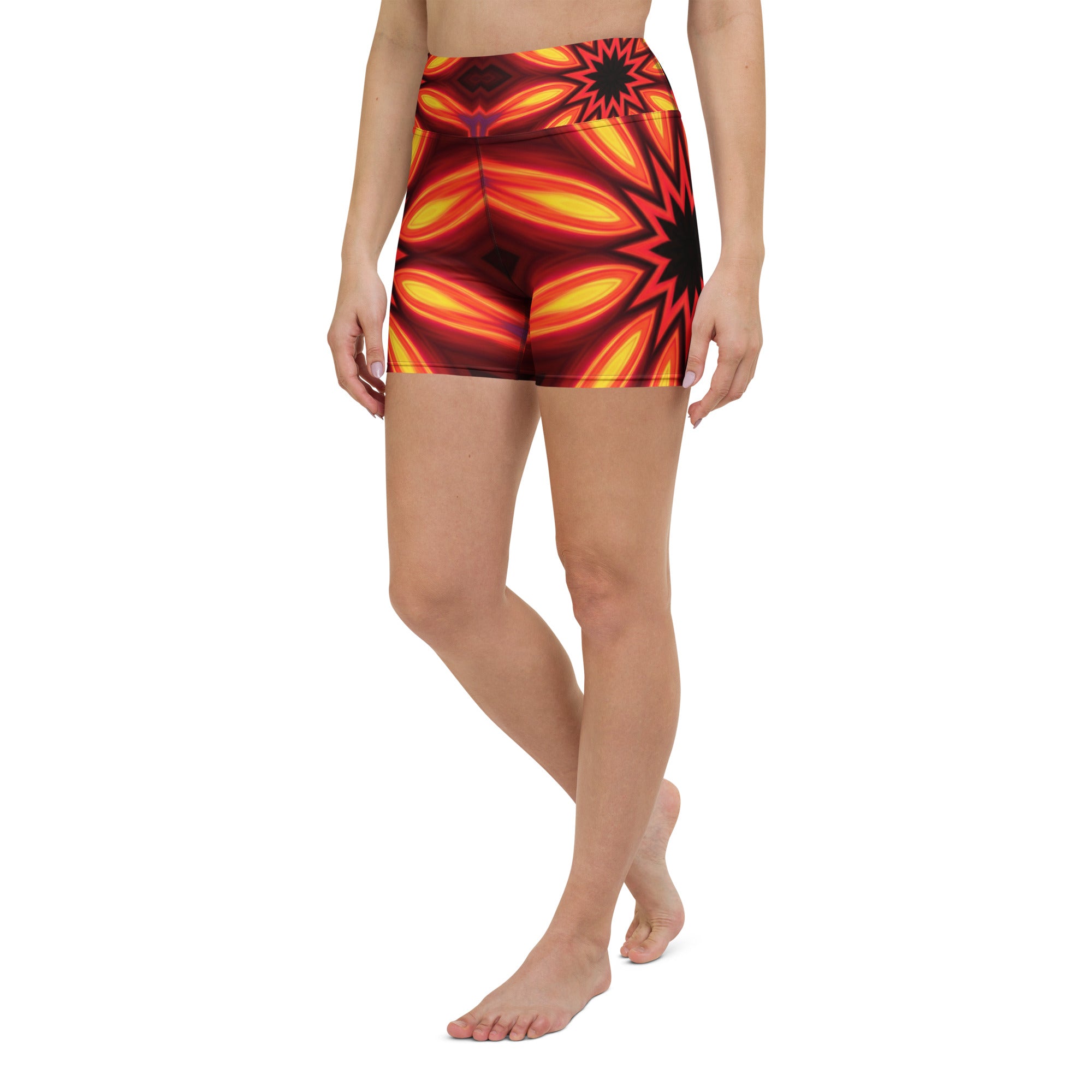 Psychedelic Infrared Yoga Shorts | GearBunch
