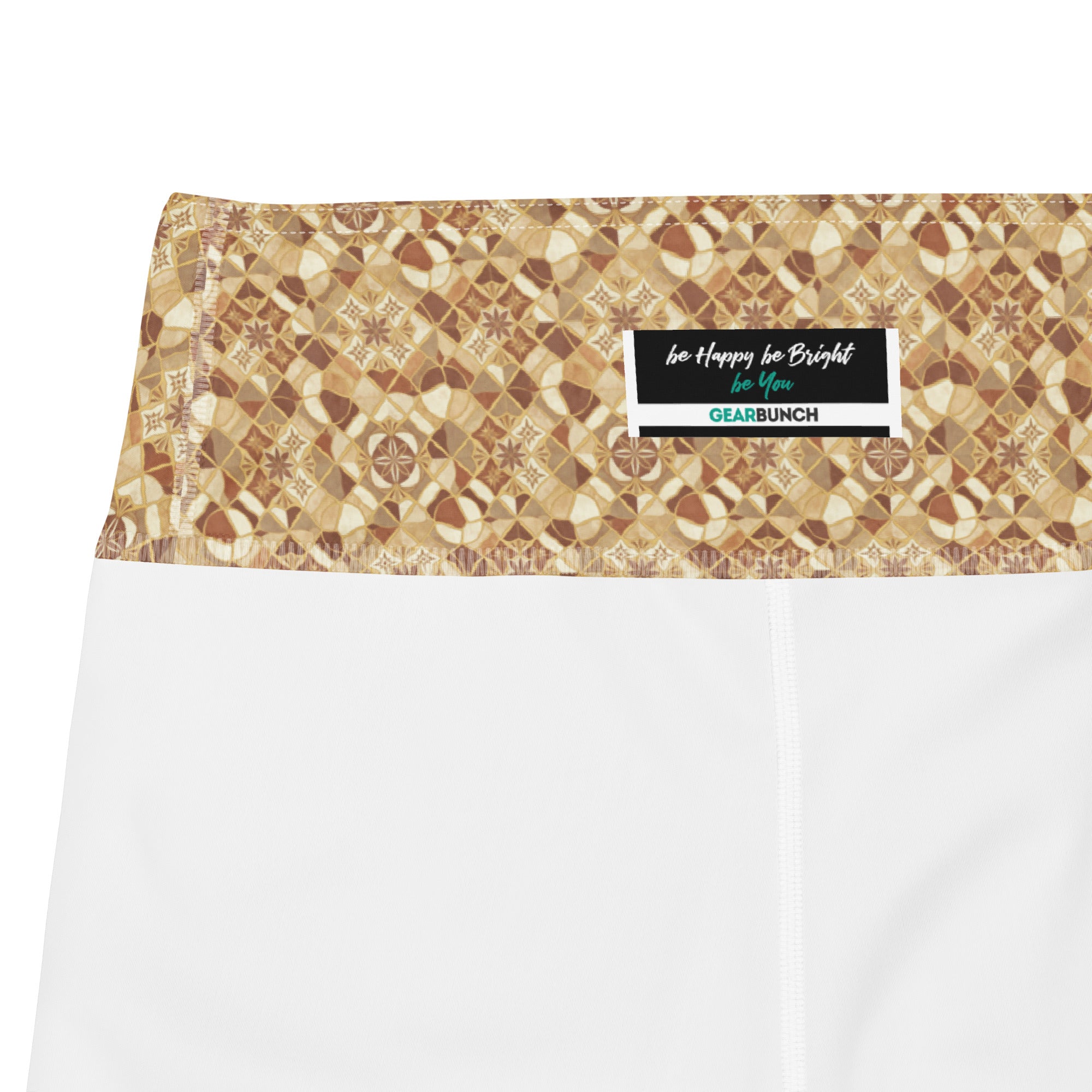 Jerusalem Stone Mosaic Yoga Shorts | GearBunch