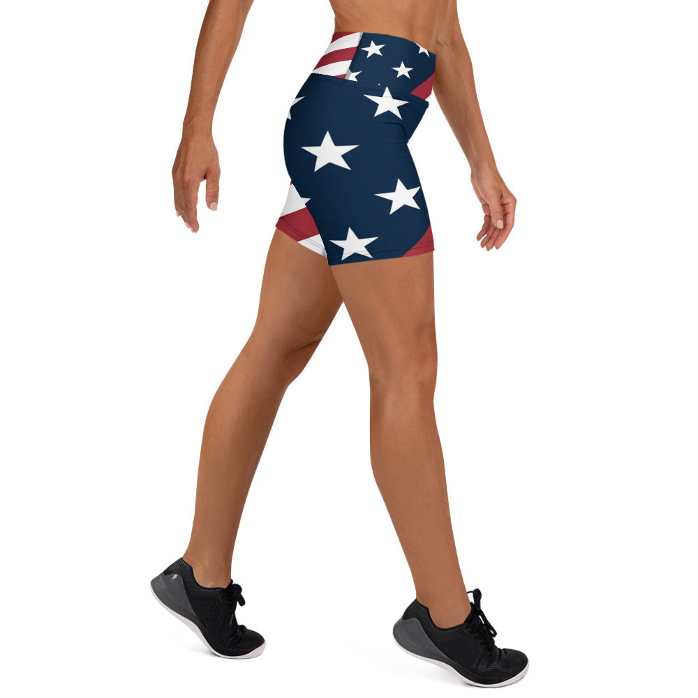 American Stars Diagonal Yoga Shorts | GearBunch