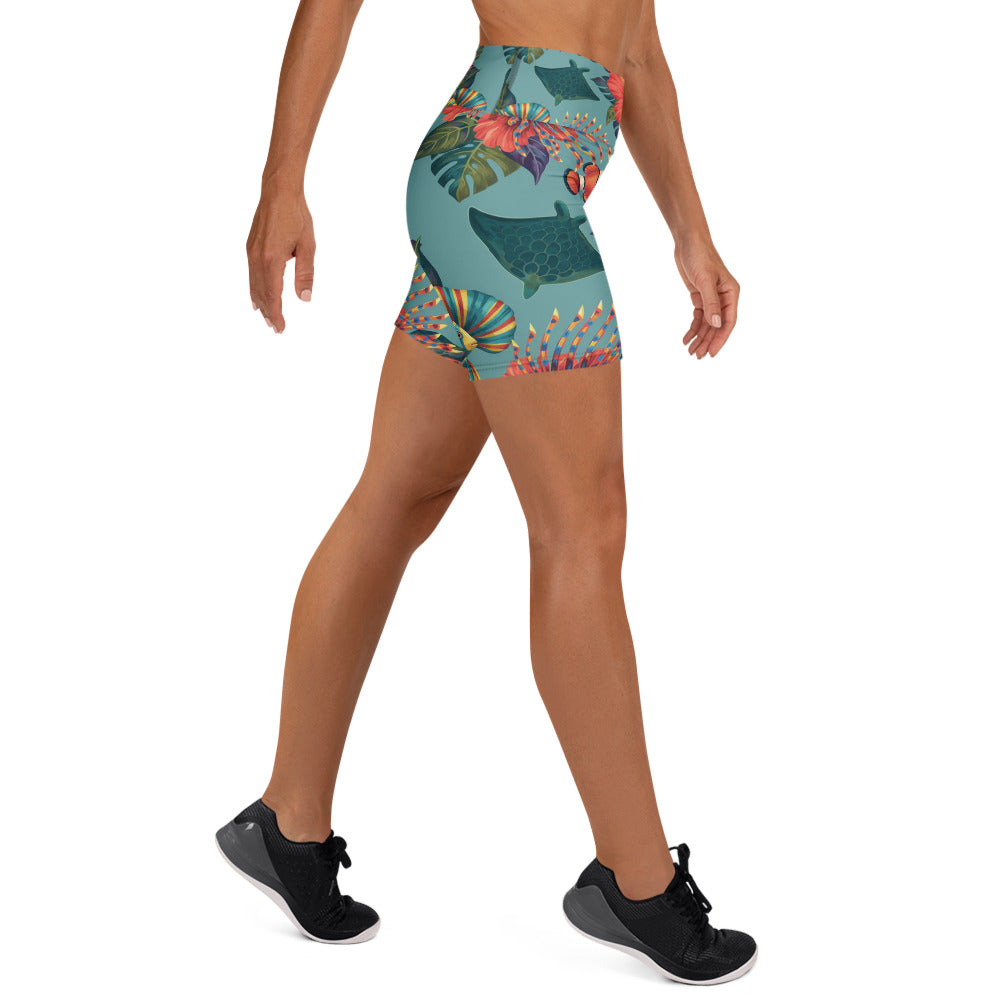 Tropical Fish Yoga Shorts | GearBunch