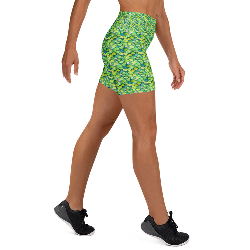 Monet Water Lilies Yoga Shorts | GearBunch