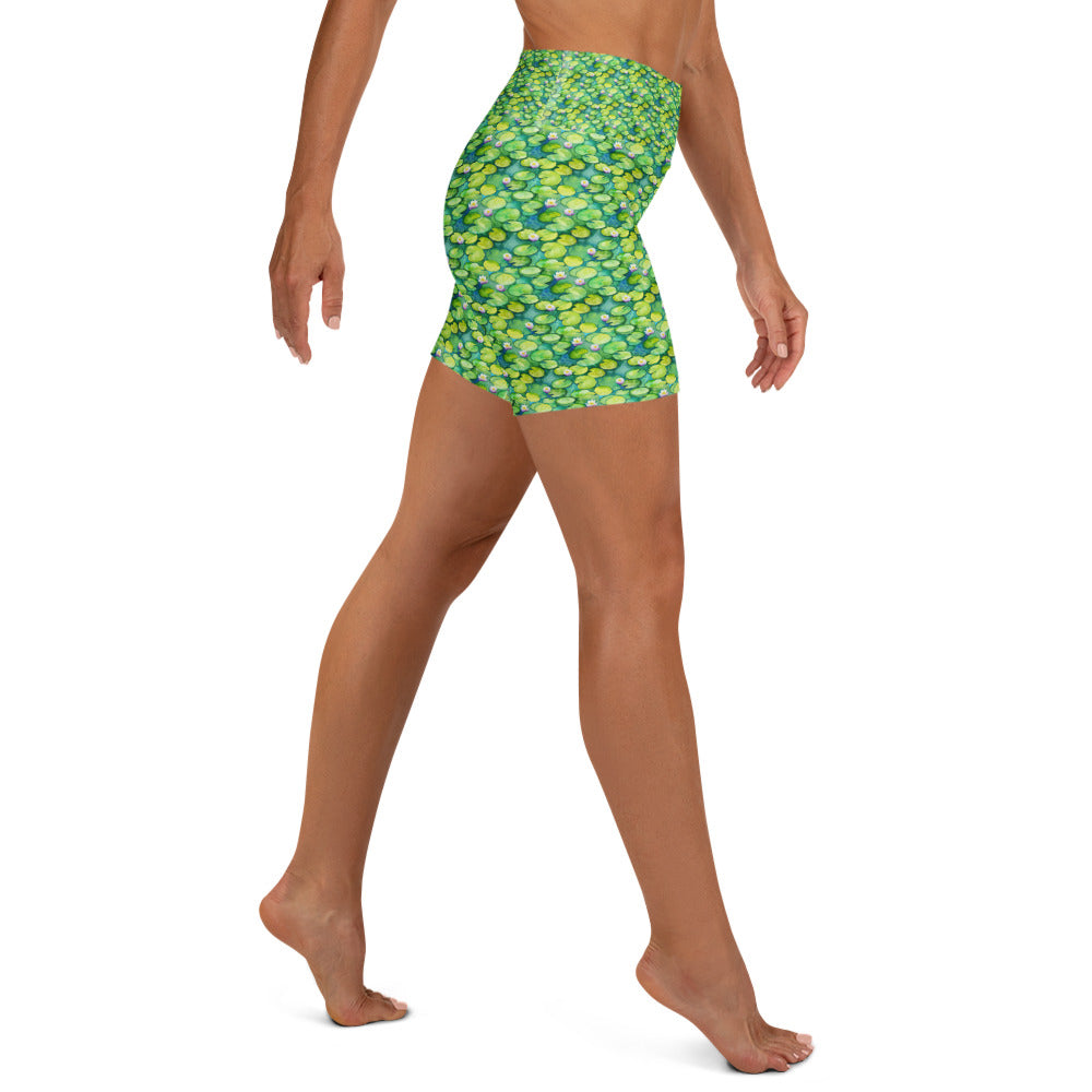 Monet Water Lilies Yoga Shorts | GearBunch