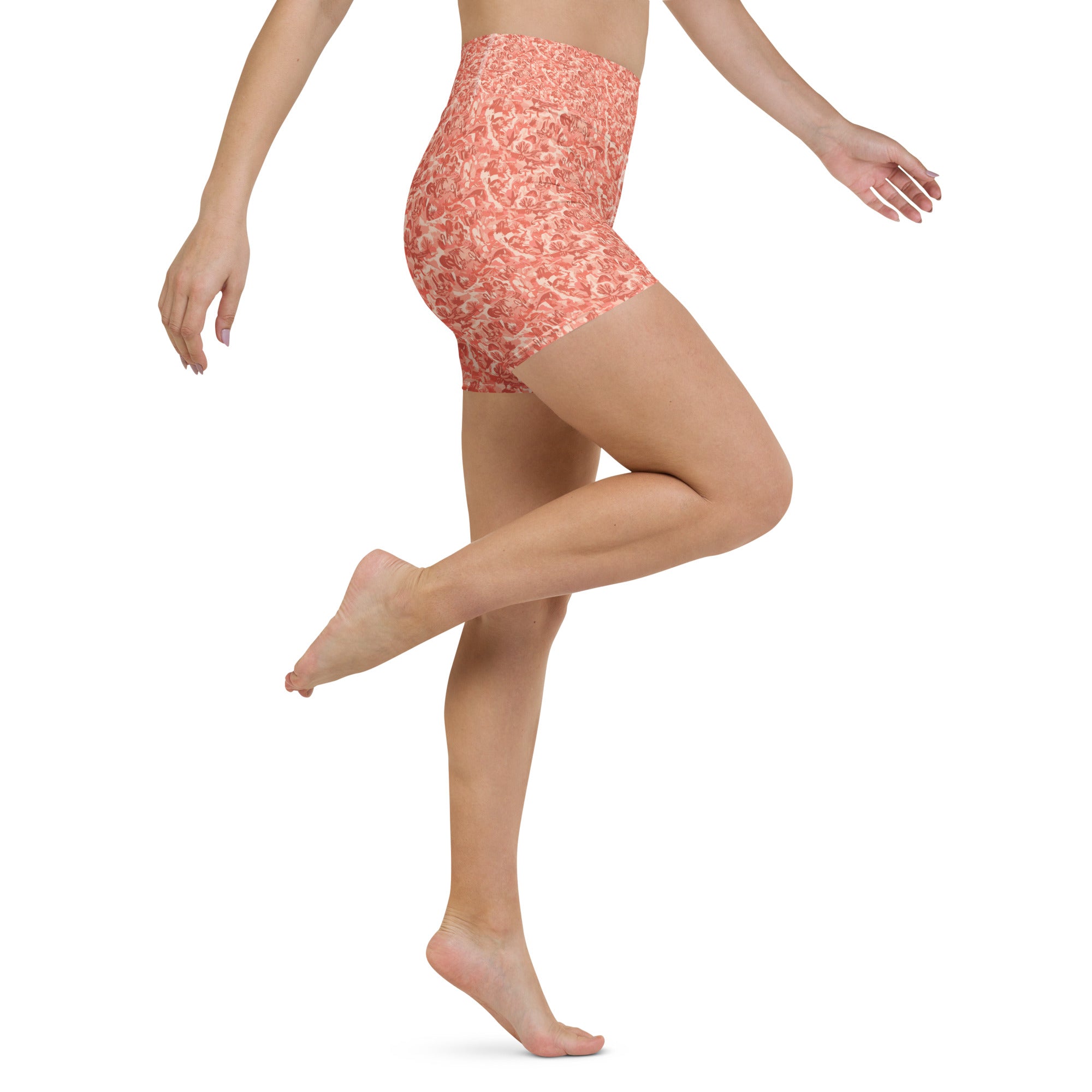 Distorted Cowboy Landscape Yoga Shorts | GearBunch