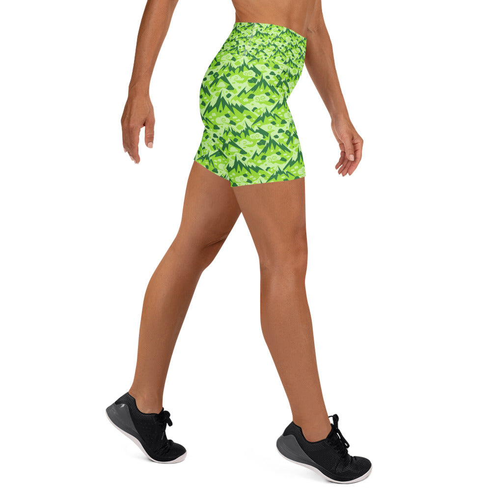 Dragon Mountain Hills Yoga Shorts | GearBunch