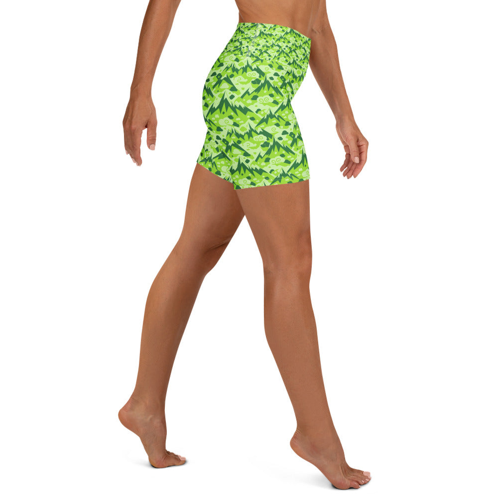 Dragon Mountain Hills Yoga Shorts | GearBunch