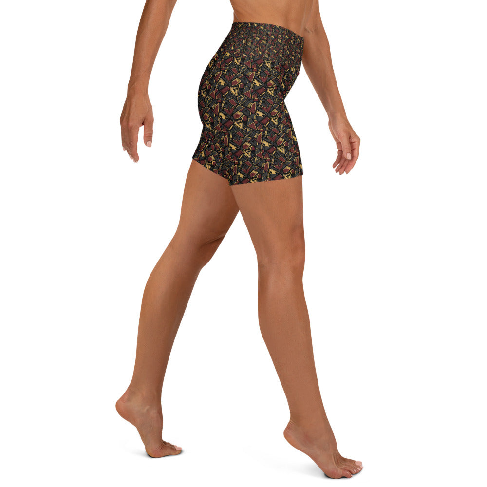 Armor of God Abstract Yoga Shorts | GearBunch