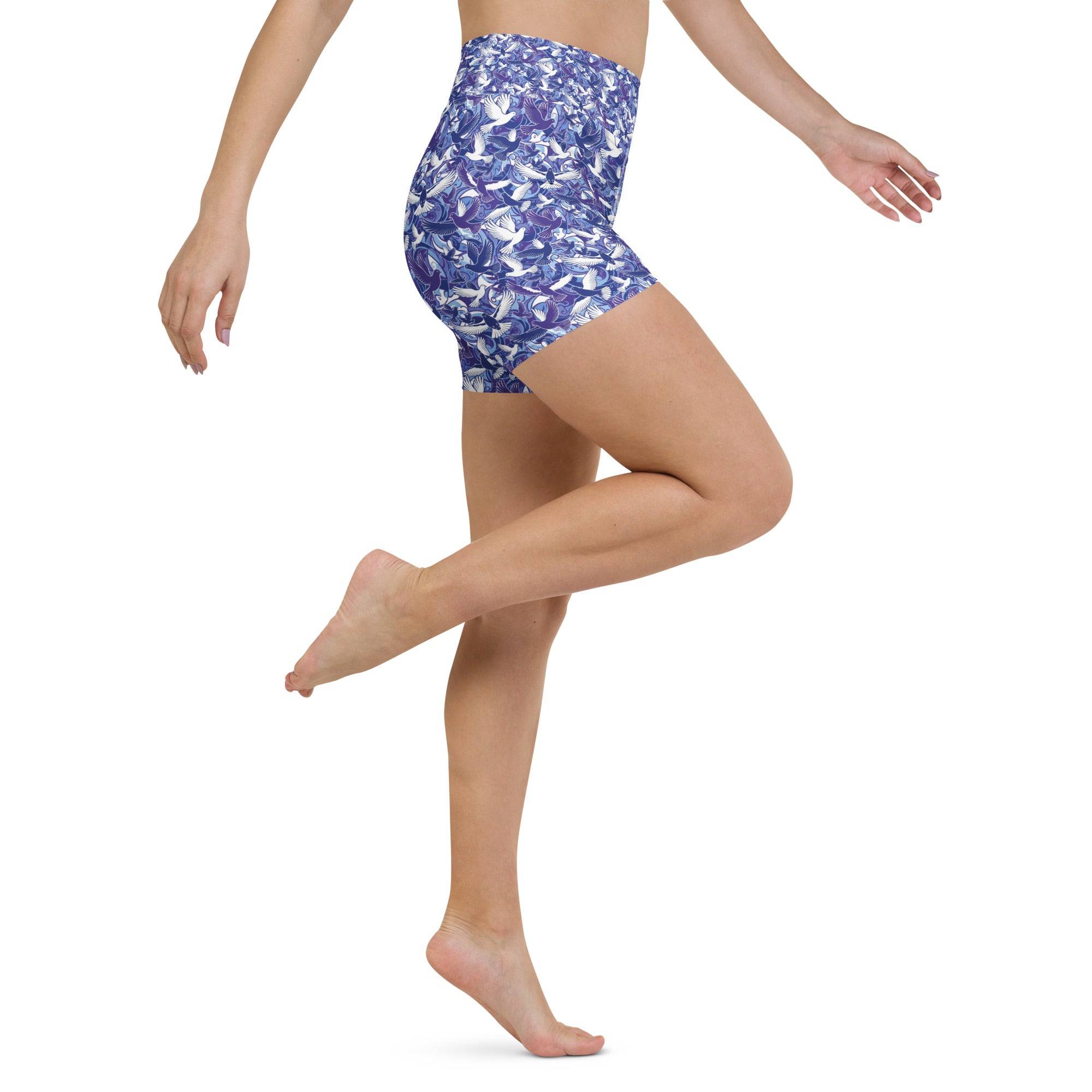 Dove in Flight Yoga Shorts | GearBunch