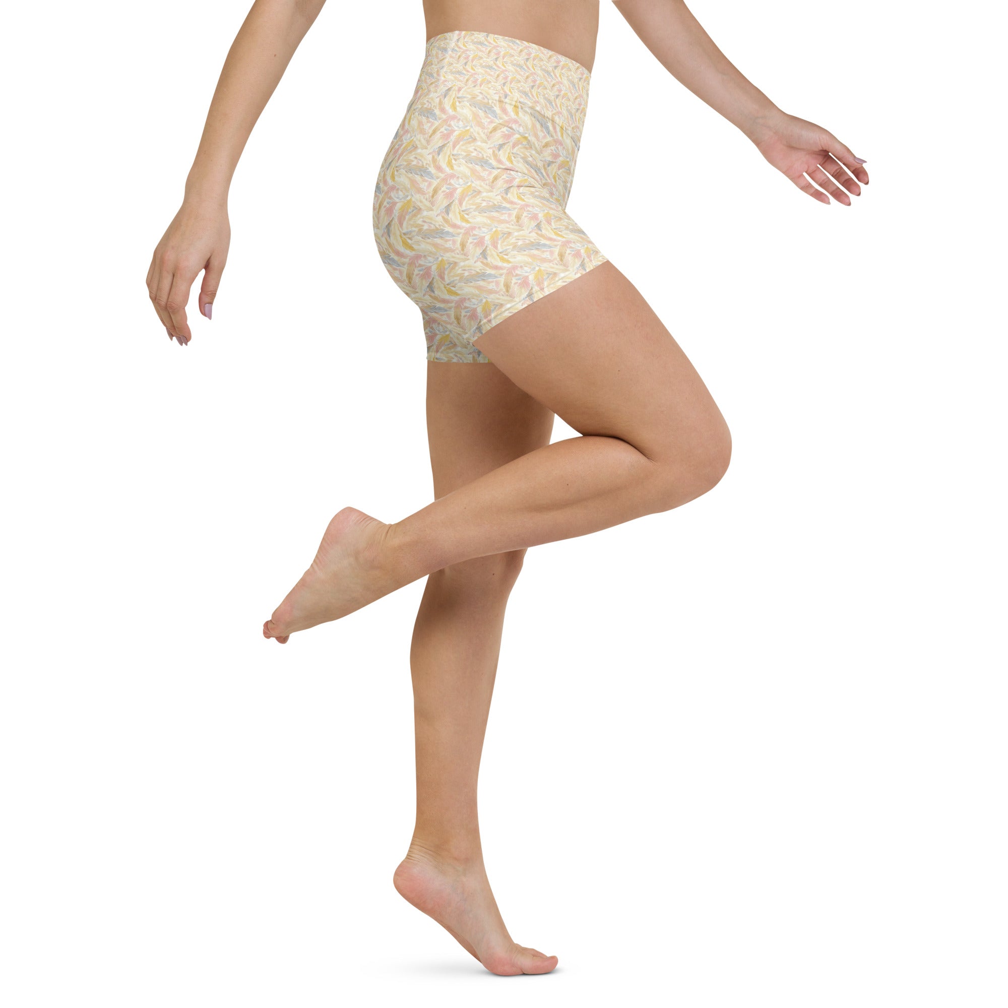 Angel Feathers Yoga Shorts | GearBunch