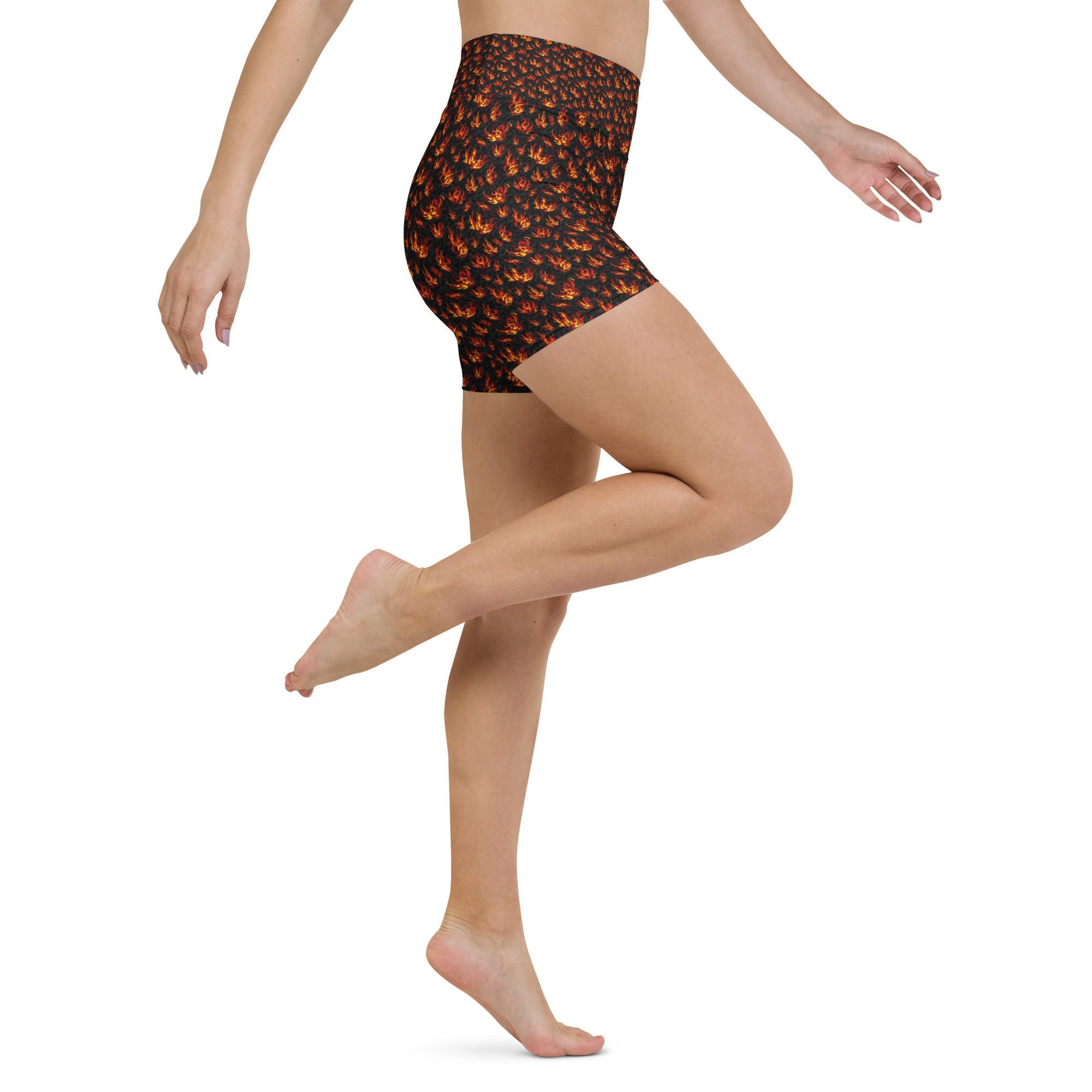 Holy Spirit Flames Yoga Shorts | GearBunch