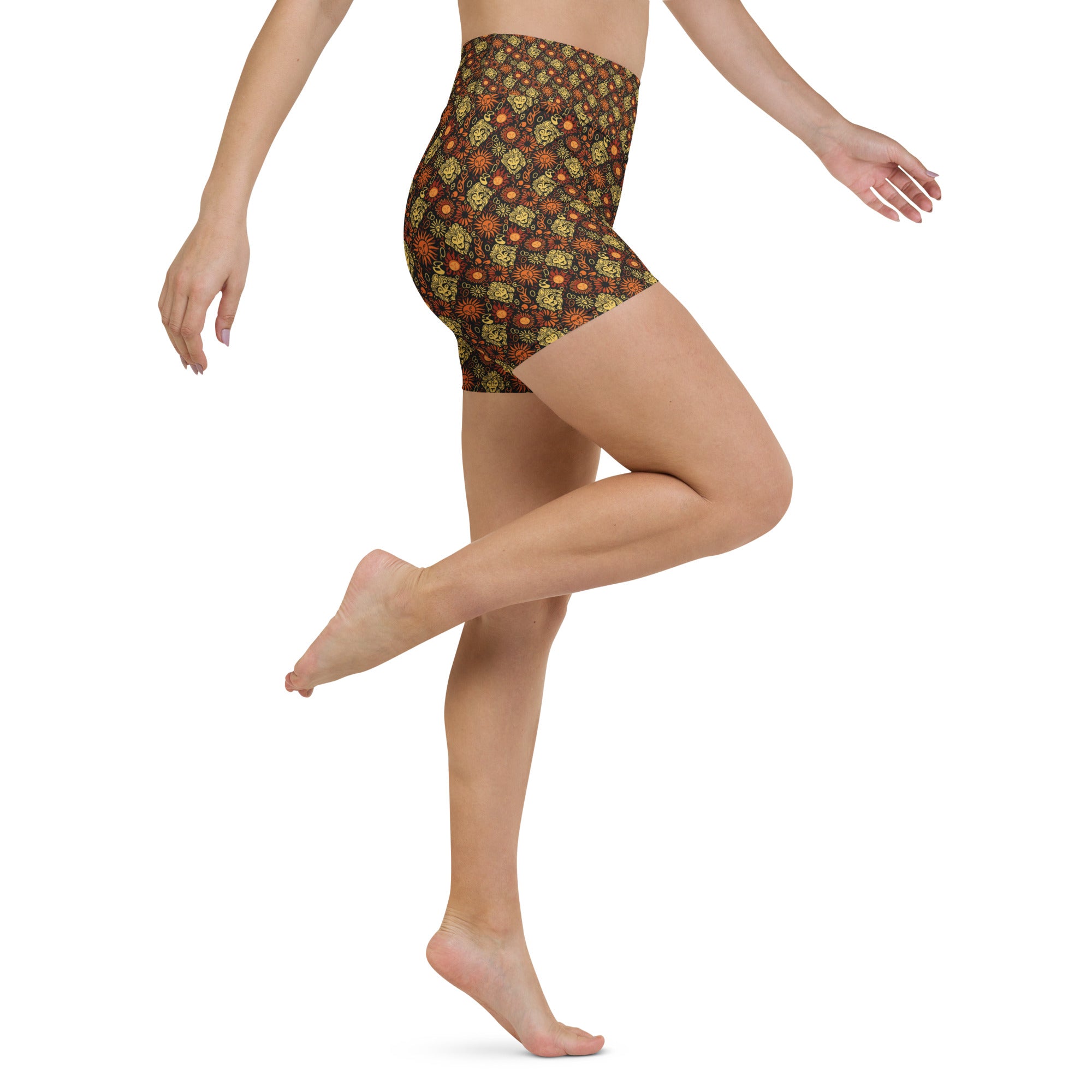 Leo Sun Mane Yoga Shorts | GearBunch