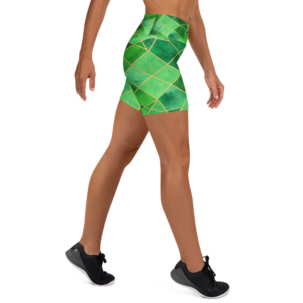 Emerald Jewel Yoga Shorts | GearBunch