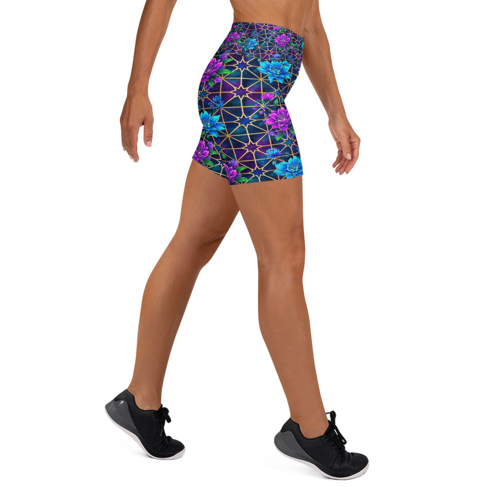 Midnight Galaxy Yoga Shorts | GearBunch