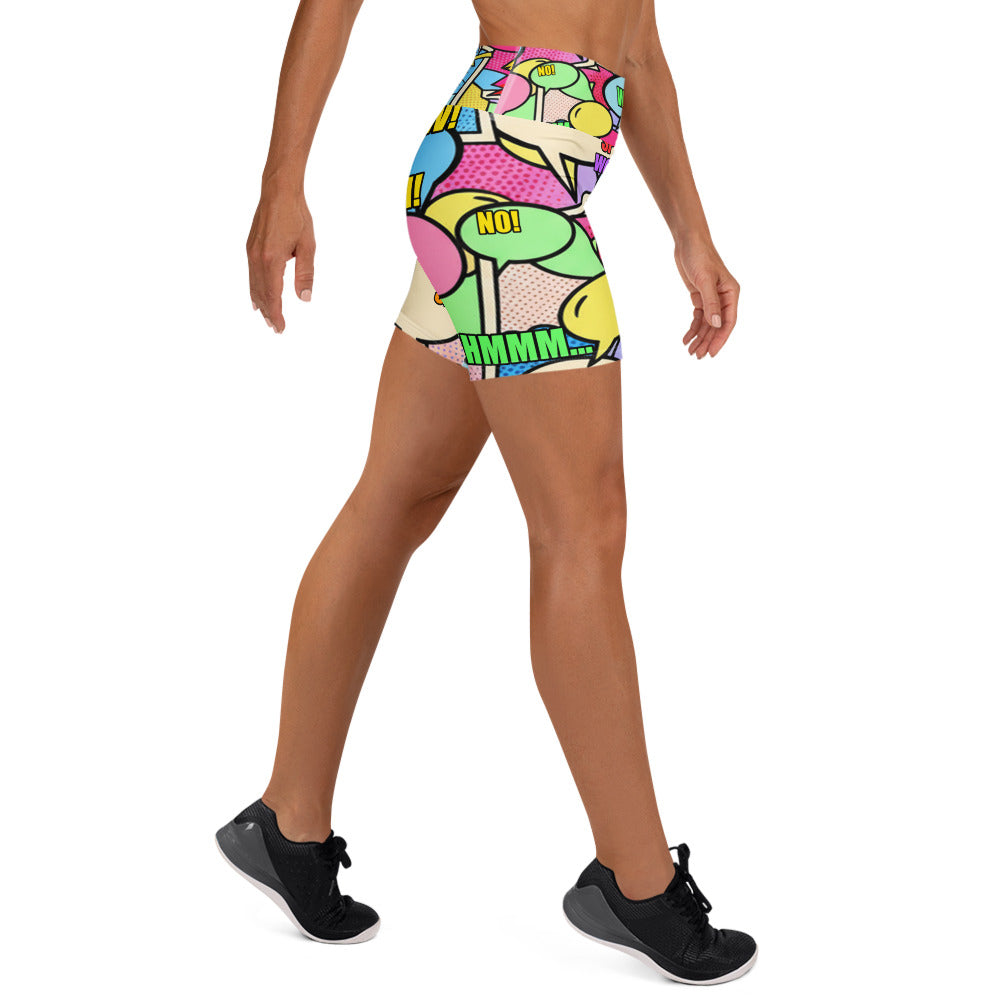 Comic Pop Candy Pastel Yoga Shorts | GearBunch