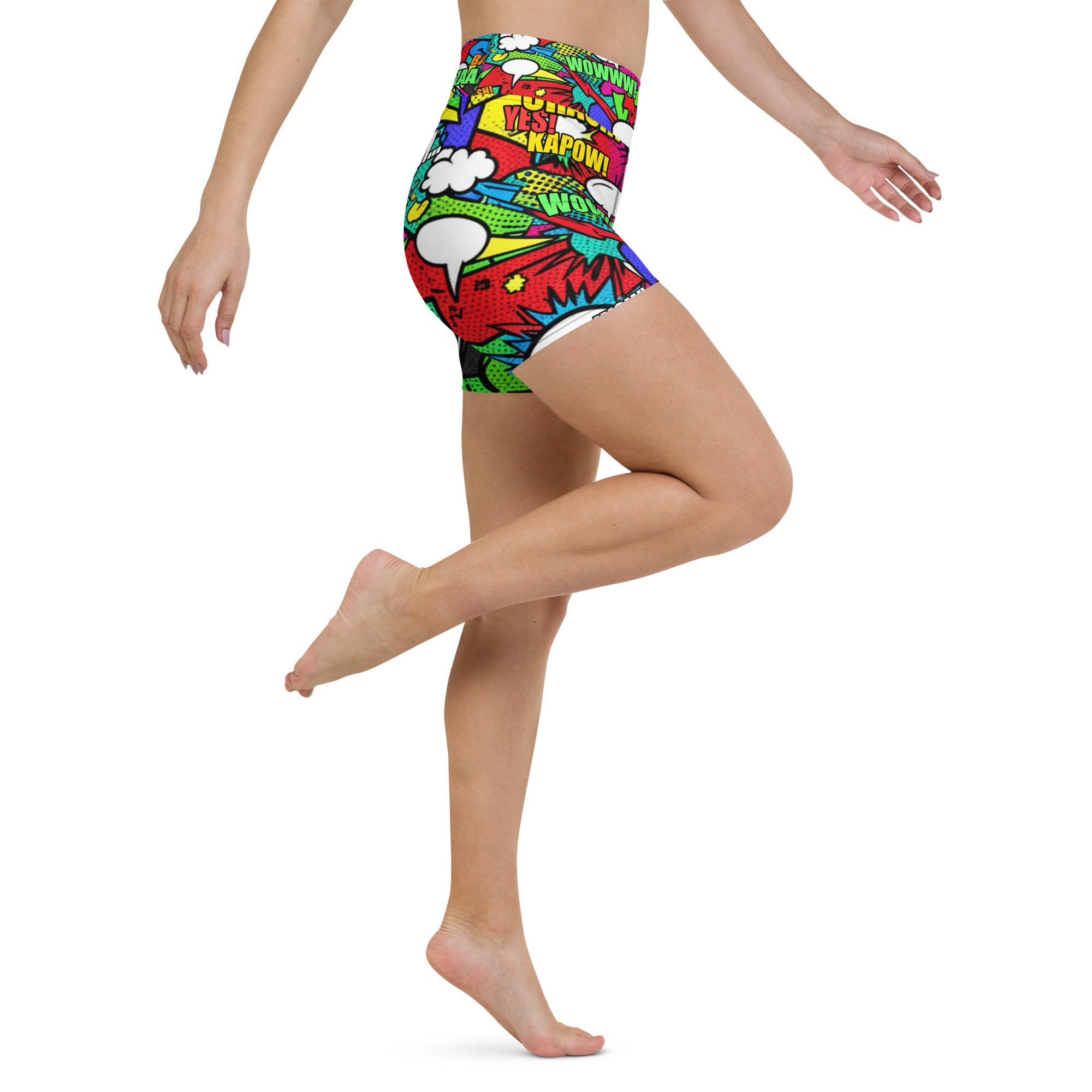Comic Strip Zombie Apocalypse Yoga Shorts | GearBunch