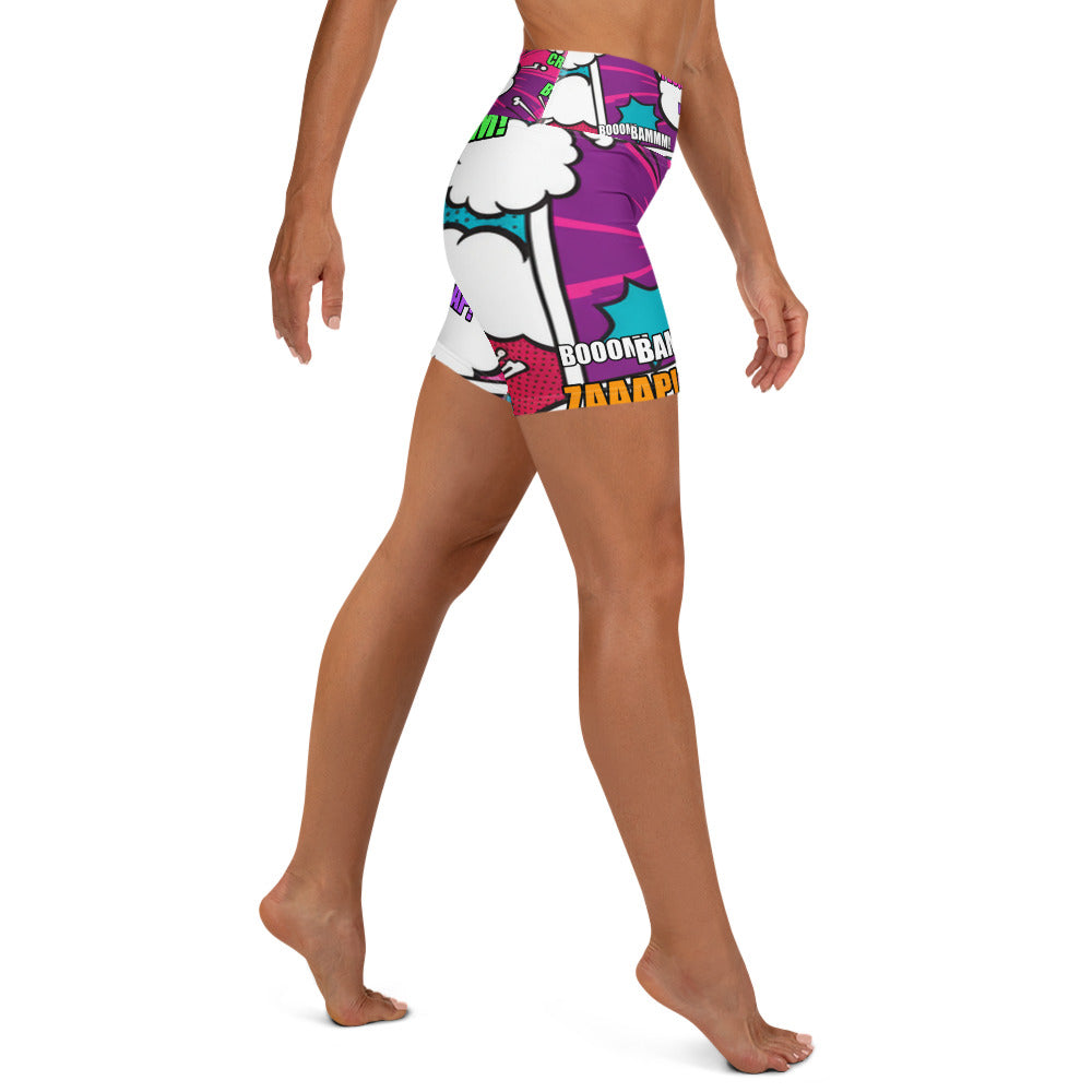 Comic Strip Roller Derby Yoga Shorts | GearBunch
