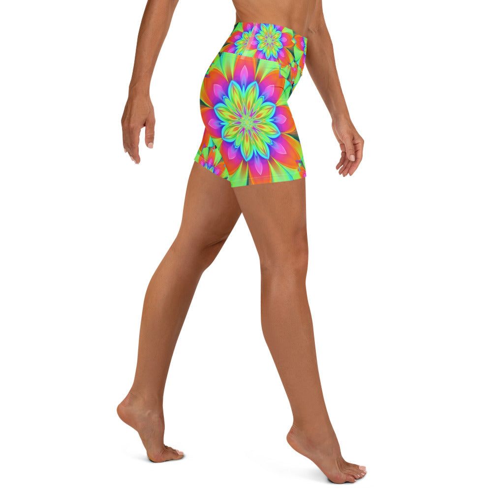 Psychedelic Acid Trip Yoga Shorts | GearBunch