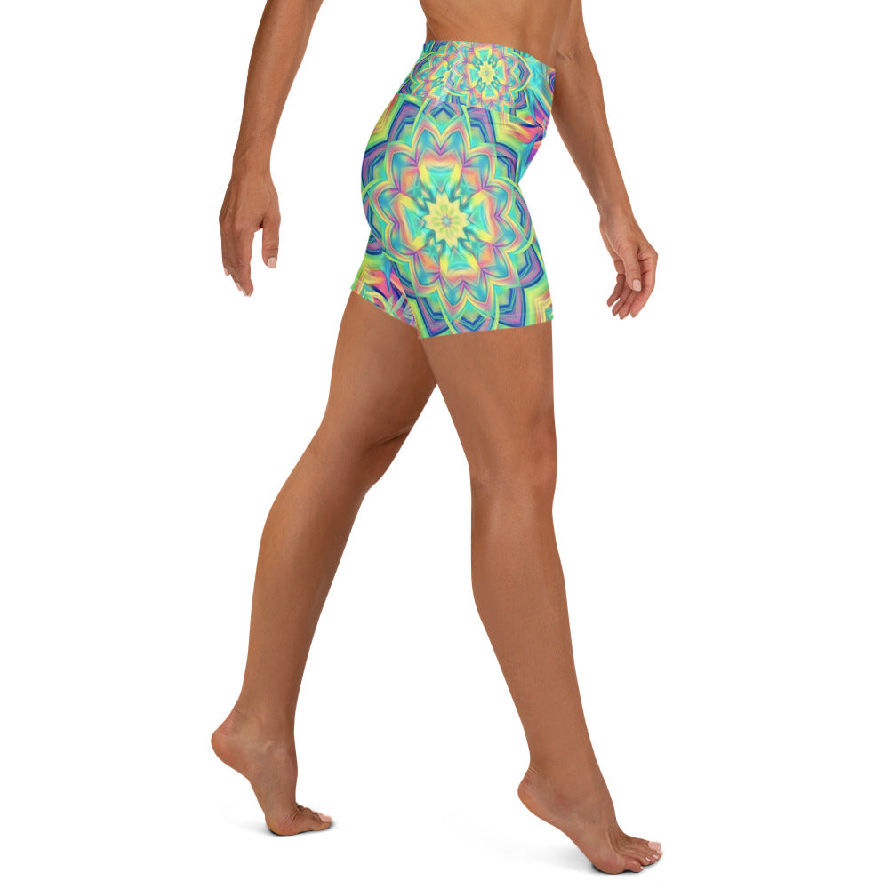 Psychedelic Tropical Yoga Shorts | GearBunch