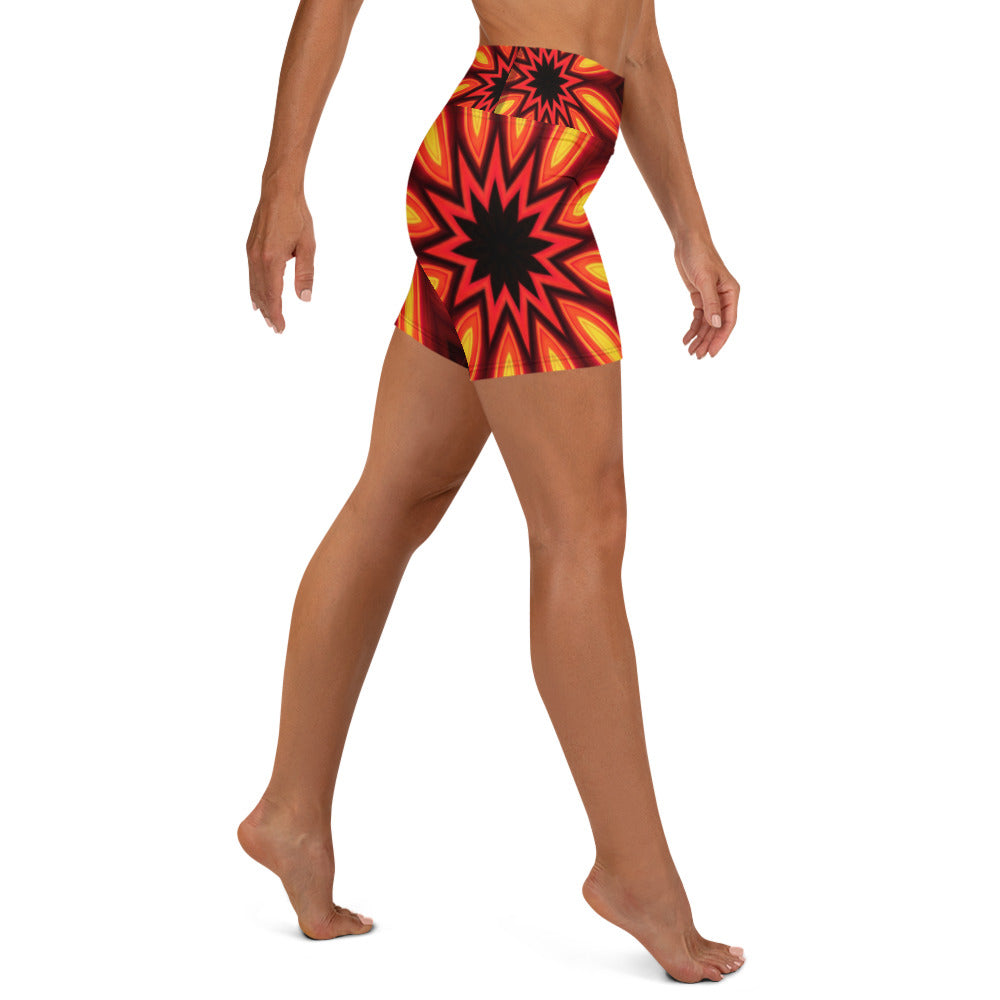 Psychedelic Infrared Yoga Shorts | GearBunch